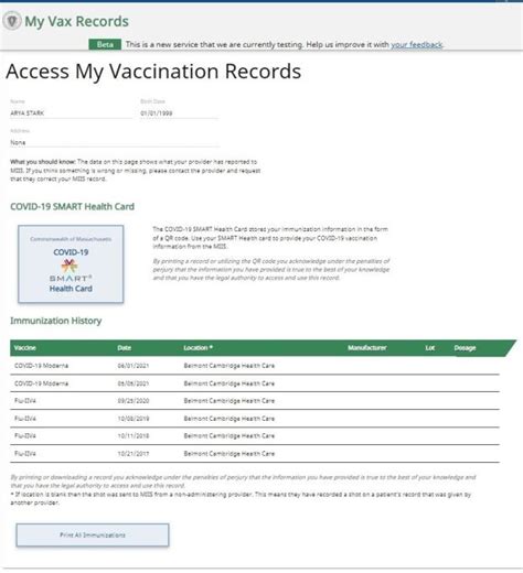 covid 19 smart health card massachusetts|How to Access your Vaccination Records Using My Vax Records.